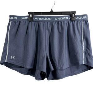 Under Armour Tech Play Up Shorts Womens 2XL Gray NWT 1389882 044